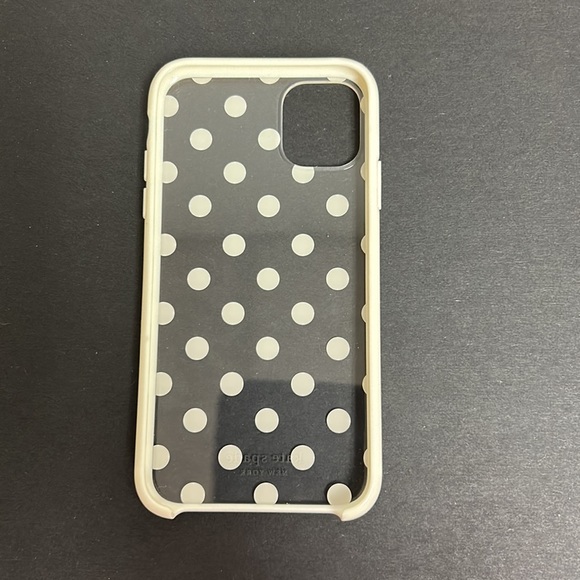 Kate Spade | iPhone 11 Pro Max Protective Case Clear/White Polka Dot - Picture 3 of 12